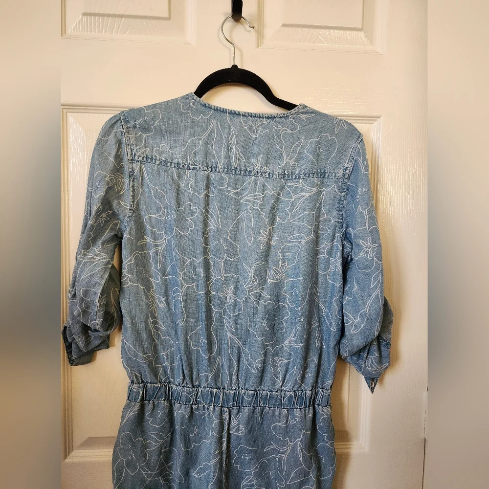 Cloth & Stone Light Blue Floral Jumpsuit Romper Floral XS